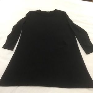 J. Jill Pure Jill Luxe Tencel Black Long Sleeve Dress w/1 Front Pocket, Size L